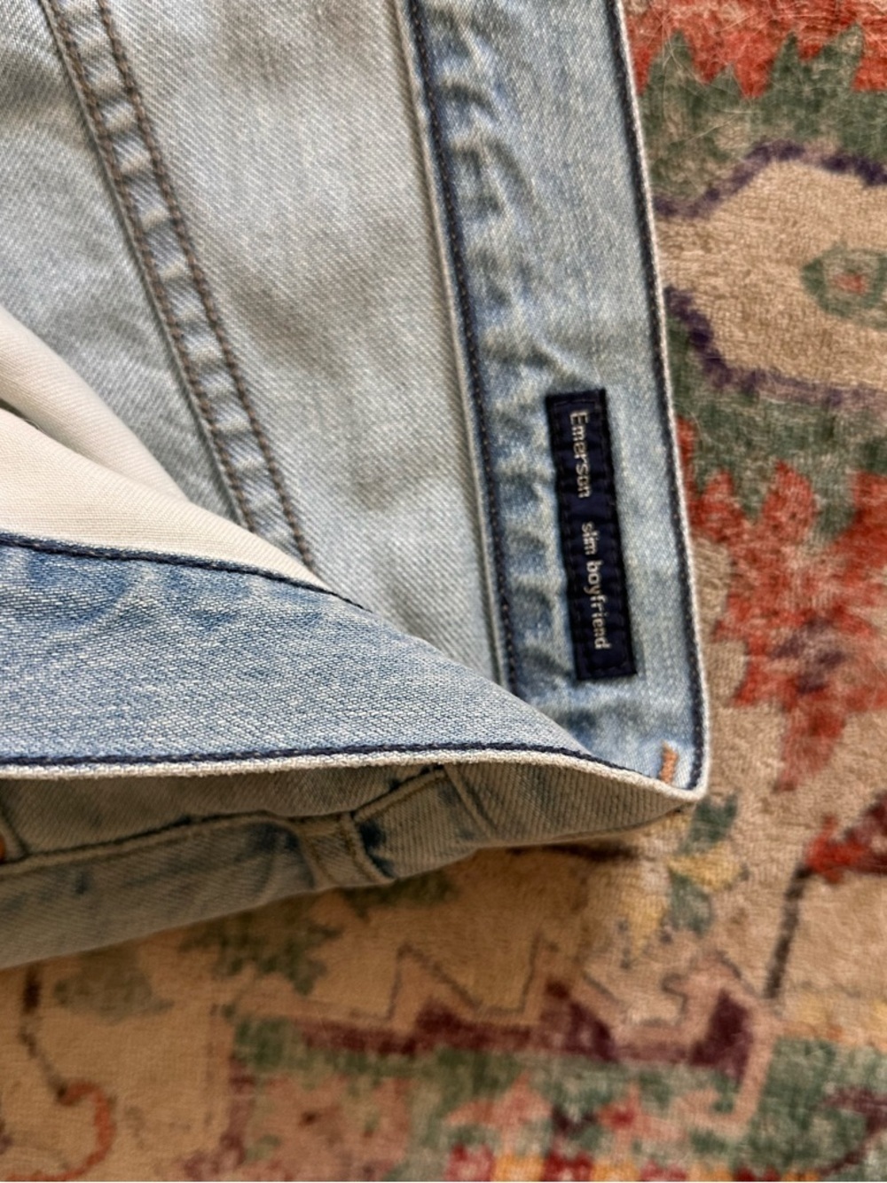 Citizens Of Humanity Light WashJeans with Pink Floral Embroidery - Picture 4 of 7